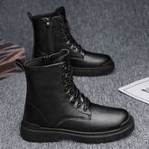 Men's Retro High-Top British Style Work Shoes Leather Boots